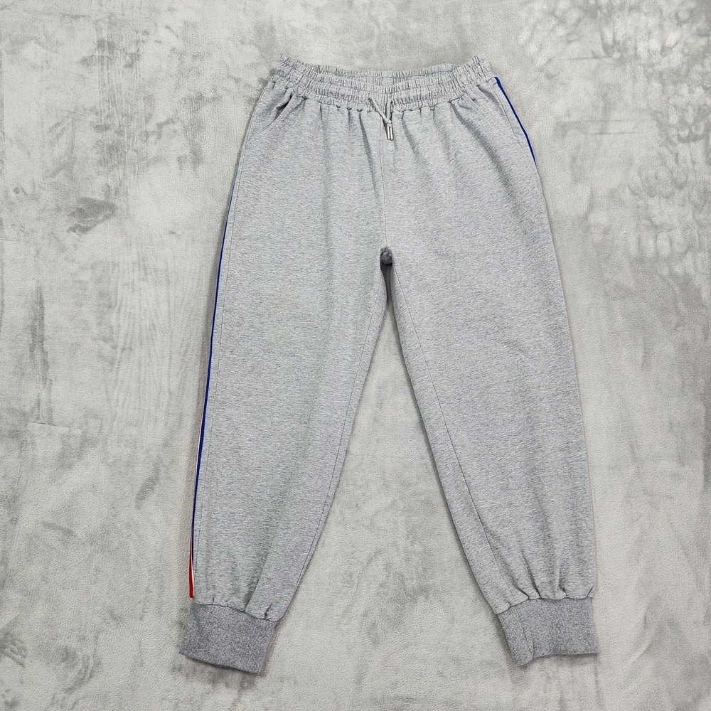 Budermmy Pants Womens XL Gray Fleece Sweatpants Jogger Side Stripe Athleisure